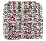 Эффектное широкое кольцо с сапфирами Серебро 925