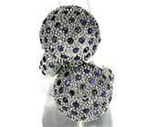 Интересное кольцо с сапфирами Серебро 925