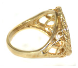 Эксклюзив! Перстень с подлинной мексиканской золотой монетой Золото