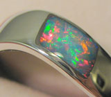 Изящное кольцо с черным опалом высочайшего качества Серебро 925