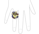 Перстень "Royal Dynasty" с цитрином и самоцветами Серебро 925