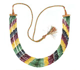 Радужное колье с изумрудами, сапфирами и рубинами