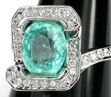 Кольцо с великолепным апатитом Серебро 925