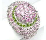 Яркое кольцо с кристаллами Swarovski Серебро 925