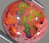 Мексиканский огненный опал. Редкий экземпляр Серебро 925