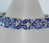 Золотой браслет с танзанитами и бриллиантами Золото