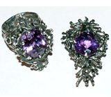 Гарнитур с аметистами "Версаль" Серебро 925