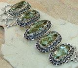 Браслет с зелеными аметистами