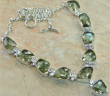 Колье с зелеными аметистами