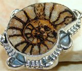 Кольцо с аммонитом Серебро 925