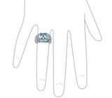 Кольцо из коллекции "Ireland" с голубым топазом Серебро 925