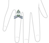 Кольцо из коллекции "Ireland" с зеленым аметистом Серебро 925