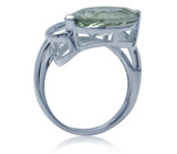 Кольцо из коллекции "Ireland" с зеленым аметистом Серебро 925