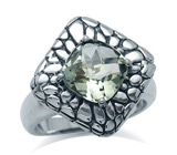 Кольцо из коллекции "Ireland" с зеленым аметистом Серебро 925