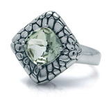 Кольцо из коллекции "Ireland" с зеленым аметистом Серебро 925