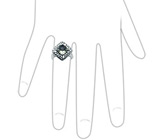 Кольцо из коллекции "Ireland" с зеленым аметистом Серебро 925