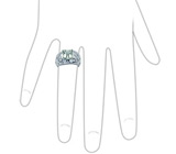 Колцо из коллекции "Ireland" с зеленым аметистом Серебро 925