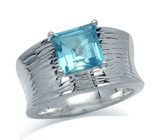 Кольцо из коллекции "Swing" с голубым топазом Серебро 925