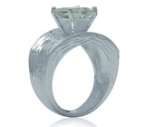 Кольцо из коллекции "Swing" с зеленым аметистом Серебро 925