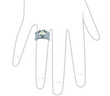 Кольцо из коллекции "Swing" с зеленым аметистом Серебро 925