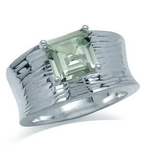 Кольцо из коллекции "Swing" с зеленым аметистом