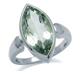 Кольцо из коллекции "Ireland" с зеленым аметистом Серебро 925