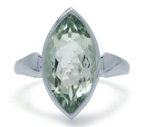 Кольцо из коллекции "Ireland" с зеленым аметистом Серебро 925