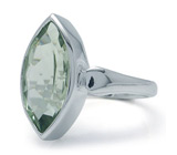 Кольцо из коллекции "Ireland" с зеленым аметистом Серебро 925