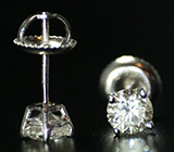 Серьги с бриллиантами 0.9 карат Золото