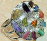 Оригинальный браслет с самоцветами Серебро 925