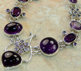 Элегантное колье с аметистами Серебро 925