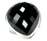 Кольцо с роскошной черной шпинелью Серебро 925