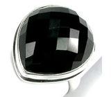 Кольцо с роскошной черной шпинелью Серебро 925
