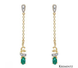 Серьги от Krementz с изумрудами и бриллиантами