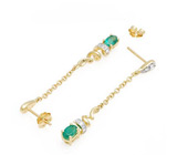 Серьги от Krementz с изумрудами и бриллиантами Золото