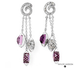 Серьги от Taylor Avedon с аметистами авторской огранки