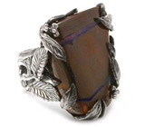 Кольцо с австралийским болдер опалом Серебро 925