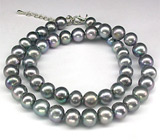 Ожерелье из цветного жемчуга Серебро 925