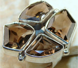Кольцо с дымчатыми топазами Серебро 925