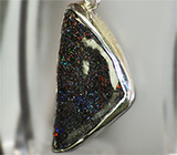 Подвеска с черным опалом Серебро 925