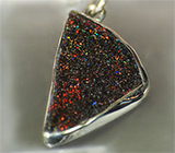 Подвеска с черным опалом Серебро 925