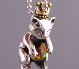 Изящная подвеска "Котенок" на цепочке Серебро 925