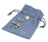 Серьги от Taylor Avedon с зелеными аметистами авторской огранки Серебро 925