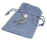 Серьги от Taylor Avedon с зелеными аметистами Серебро 925