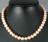 Ожерелье из персикового жемчуга