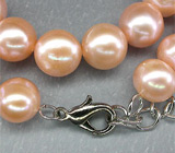 Ожерелье из персикового жемчуга Серебро 925
