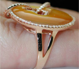 Кольцо с золотистым перламутром и 116 бриллиантами от SP Золото