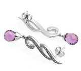 Серьги от Taylor Avedon с аметистами Серебро 925