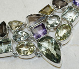 Великолепное колье с самоцветами Серебро 925