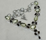 Элегантное колье с цитринами Серебро 925